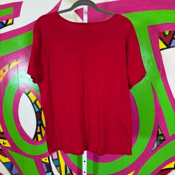 Hanes, Montana Governor's Cup Walleye Red Embroidered T-Shirt. Size 2XL - Picture 5 of 5